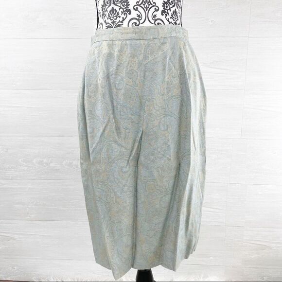 Burberry Paisley Brocade Pencil High Waist Skirt - Picture 1 of 8